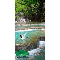 ( Rẻ vô địch ) Tranh dán tủ lạnh , cửa kính hình thác nước