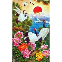 ( Rẻ vô địch ) Tranh dán tủ lạnh , cửa kính hình phong thủy kích thước 60 x 130cm