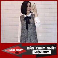 [ Rẻ Vô Địch ] Váy dạ cổ nơ(ảnh+video) thời trang kb