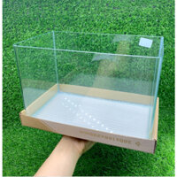 { RẺ VÔ ĐỐI } Bể Cá Kính Đúc 30cm Kèm Đèn Lọc Để Bàn, Dài 30cm Rộng 18cm Cao 20cm - Bể Cá Cảnh Mini