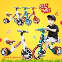 [ RICE KIDS _ Siêu thị  cho bé ]  Xe đạp cho bé - Xe thăng bằng khung thép, ghế da cho trẻ em xe ba bánh