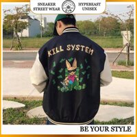 - RICH HUMBLE VARSITY JACKET - ÁO BOMBER DÙ FORM RỘNG UNISEX GIN STORE - M