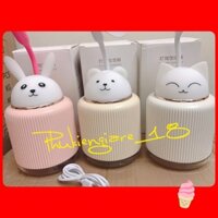 [ RPH-J21 ] Quạt mini sạc điện để bàn siêu xinh có đèn led+ phun sương tự động cao cấp