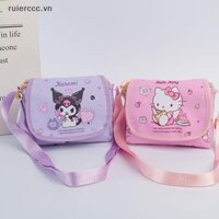 # Ruierccc # Túi đeo chéo Sanrio Hello Kitty Kuromi Melody Cinnamoroll Túi đeo vai Tài liệu chìa khóa Túi lưu trữ.