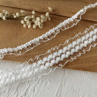 🔥 ruy băng ren 🔥 ruy băng ren trắng có hàng sẵn phụ kiện quần áo Cuộn dây ruy băng ren bằng ruy băng đóng gói quà tặng bao bì hoa ren Váy trang trí thủ công DIY trang trí đa năng tiện dụng ☆5 m Pháp Co Giãn Auricularia Ren Phụ Kiện Vải Quần Áo Ruy Băng