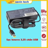 🔝 Sạc laptop lenovo 3,25 chân usb savintech, sạc thinkpad zin cao cấp chân vuông bảo hành 12 tháng