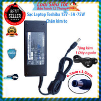 ░ Sạc Laptop Toshiba 15V - 5A -75W Đầu sạc 6.3mmx3.0mm [pt]Tặng kèm dây nguồn (Adapter Toshiba 15V 5A)Bảo hành 12 tháng