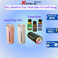 [ Sạc Pin + Tặng Tinh Dầu ] Máy khuếch tan tinh dầu xe hơi phun sương, máy phun sương tạo ẩm