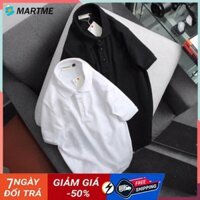 [ SALE 50% ] áo thun trơn cổ bẻ thun cá sấu nam , nữ, áo thun polo cổ trụ tay ngắn .