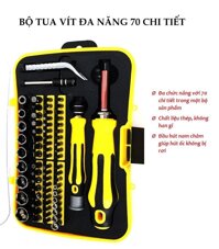 ( Sale 50% ) Bo van vit da nang Bộ tua vít 70 chi tiết đa năng 70 chi tiết có tua vít + đầu khẩu Chất liệu Thép cacbon cao cấp Giúp Bạn Dễ Dàng Sửa Chữa Nhiều Thiết Bị Trong Nhà.