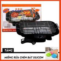 [ SALE ] Bếp nướng điện cao cấp không khói Electric barbecue grill 2000W tặng miếng rửa chén silicon