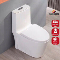 [ SALE ]Bồn cầu một khối, Bệt vệ sinh liền khối cao cấp Max Home [ Giá Kho ]