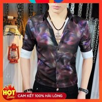 [ SALE LỖ ] Áo sơ mi nam hàn quốc họa tiết cao cấp dài tay vải lụa mịn đẹp thời trang 13