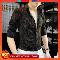 [ SALE LỖ ] Áo sơ mi nam hàn quốc họa tiết cao cấp dài tay vải lụa mịn đẹp thời trang 14