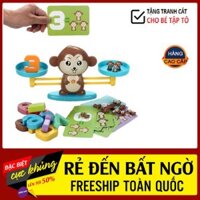 [ SALE LỚN 6.6] Đồ Chơi Cân Toán Học 🍀 Cân Thăng Bằng Chú Khỉ