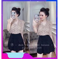 [ Sale Off ] Áo len chấm bi bánh bèo thời trang owen