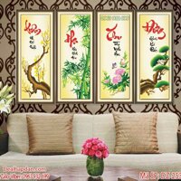 [ Sale sốc] Tranh đính đá tứ quý 128x85cm (mang 4 mùa đến cho không gian cuộc sống gia đình bạn)