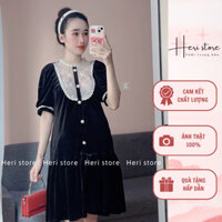 🆘 SALE SỐC 🆘 Váy bầu, váy suông nhung cổ yếm ren đuôi cá