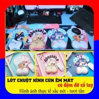 🌟 SALE TẾT 🌟 Bàn di chuột có đệm đỡ cổ tay, miếng lót chuột dễ thương, tấm lót chuột hình cún cute, tấm lót chuột 3D