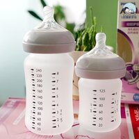 { SALE221 } Bình sữa Avent thủy tinh tráng silicon 120ml 240ml [Được chọn núm 0 - 5][Cam kết chính hãng] ( Hàng NEW )