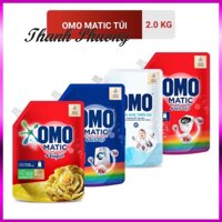 [ Sale99a ] [Mẫu mới 2kg] Nước giặt Omo matic XANH bền màu dùng cho cửa trước 2kg túi bemit2016