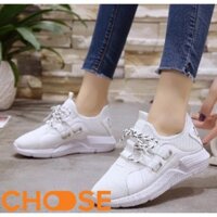 [ Sales 11-11] [Hàng Auth] Giày Nữ Thể Thao Vải Phối Kiểu Cột Dây Tăng Chiều Cao G1411 . 11.11 L