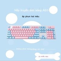 ( Sẵn) 87 Bàn Phím Cơ Keycap Đen Trắng Hồng Trong Suốt 104108 Phím Punk ABS Đúc 2 Màu OEM Trắng Cao