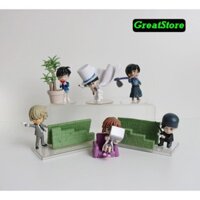 [ Sẵn ] Combo 6 mô hình nhân vật Conan, KID, Haibana, Kai, Hattori Heiji, amuro tooru( bourbon )Thám tử lừng danh Figure