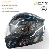 ( Sẵn) Coolqibao chống sương mù hai ống kính mở mặt xe máy Mũ bảo hiểm Bluetooth Mũ bảo hiểm xe máy
