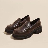 [ Sẵn Đen 39]Giày Oxford Nữ Cao 4p, Giày búp bê Nữ Gót Mềm Đi Thoải Mái Hàng Loại 1