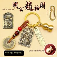 ( Sẵn) Đồng Triệu Gongming Năm Hoàng Đế Bầu May Mắn Trật Tự Móc Khóa Mặt Dây Chuyền Năm Chiều Võ Th