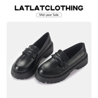 [ SẴN FULLSIZE ] Giày Oxford đế cao 4cm, giày lười nữ đế cao 4cm dễ đi - Giày da PU chất đẹp đế cao 4cm - Giày đế thấp