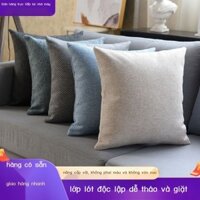 ( Sẵn) Gối ôm vải lanh dày dặn, đệm tựa lưng xe hơi, sofa đầu giường, gối tựa văn phòng phòng phòng