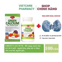 ✅ [SẴN ] GREEN CALCIUM - Canxi Gluconat hữu cơ cho bà bầu 100v (OLYMPIAN LABS USA)