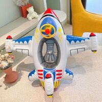 [ Sẵn Hoả Tốc ] Phao bơi máy bay cho bé 1-6t kèm bơm tay hàng chính hãng cao cấp
