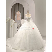 [ SẴN HOẢ TỐC ] VÁY CƯỚI TÙNG BÚP BÊ VIP CÚP NGỰC DỰNG RỘNG ĐÍNH KẾT FULL PHA LÊ TÙNG XOÈ CAO CẤP.DÀNH CHO CÔ DÂU