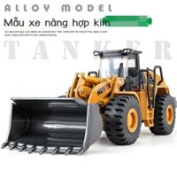 ( Sẵn) Hợp kim mô phỏng xe nâng kỹ thuật xe máy ủi máy xúc xe trộn đường lăn đồ chơi trẻ em mô hình