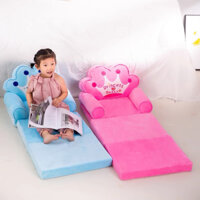 [ Sẵn- nội địa Trung] Sofa kiêm giường ngủ gấp gọn cho bé dễ vệ sinh, gấp 3, dài 1.2 m, tặng chiếu cói lót ghế