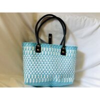 { SẢN PHẨM TIỆN DỤNG} Giỏ Nhựa Đan Quai Xách Màu Sắc Trẻ Trung Dùng Để Đi Chợ, Làm Quà Tặng  KT 34*23*12cm