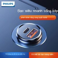 ( Sẵn) Philips Sạc Xe Hơi Android Apple Điện Thoại Đa Năng Thuốc Lá Trên Xe Ô Tô Phích Cắm Chuyển Đ