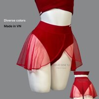 🌟 (SẴN) Q10- Quần Short/ Váy Cạp Cao 2 Lớp Tà Voan Tập Twerk, Pole Dance, Sexy Dance, Bơi, Nhảy - SISTER SEXI🌟