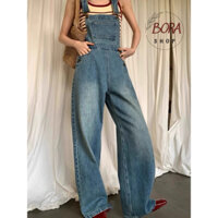 [ Sẵn S]- Jumpsuit jean bò nữ trẻ trung năng động BORASHOP