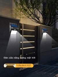 ( Sẵn) Sân năng lượng mặt trời trụ cột đèn hàng rào ngoài trời biệt thự không thấm nước mới cổng ng