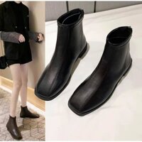 ( SẴN SHIP ) Boot Bệt Da Trơn Cổ Cao Hàn Quốc Nữ Tính ( Có ảnh thật)