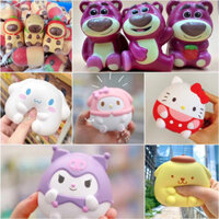 [ sẵn sll ] Sỉ 50 con squishy gấu dâu,capypara,kuromi,melody,cinnamorl,kiitty xả stress