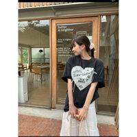 ( Sẵn xám) áo thun cách điệu nơ (loại 1)