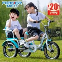 ( Sẵn) Xe ba bánh trẻ em vĩnh viễn chính hãng hai chiếc xe đạp 3-5-7 tuổi xe đạp trẻ em cỡ lớn xe đ