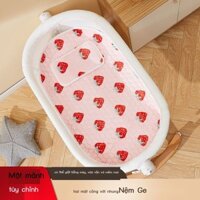 ( Sẵn) Xe đẩy em bé thảm sơ sinh mới nuôi dưỡng di động ngủ giỏ đệm cao phong cảnh ấm đệm cho bé nệ