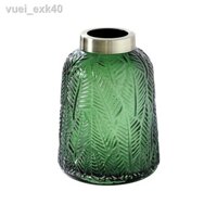 ( Sẵn)Ánh sáng sang trọng vòng đồng bình thủy tinh trang trí phòng khách cắm hoa hoa khô Bắc Âu sáng tạo thủy canh thủy