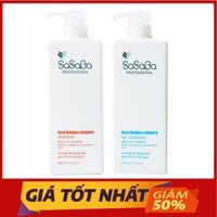 [ Sasaba ]Bộ Dầu Gội Xả Hoàn Hình Sasaba Barbara Slippery Phục Hồi và Siêu Mềm Mượt 800ML
